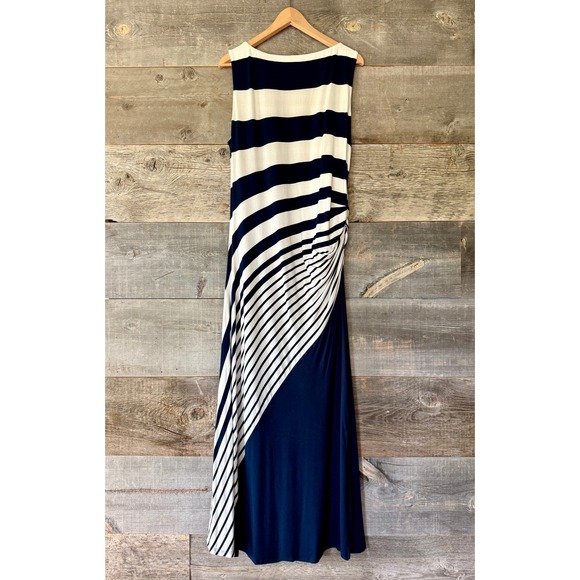 Soft Surroundings Vela Here's to‎ Infinity Maxi Dress XL Navy Stripe Nautical - Picture 10 of 13
